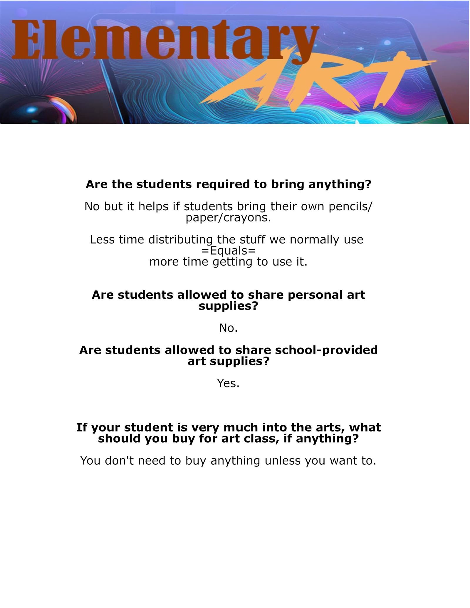 What to bring